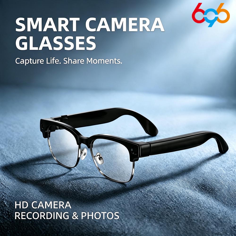 Smart Glasses Lens - 800W Kamera-Smart-Brille für Herren, Videoaufnahme, KI-Fotoerkennung,